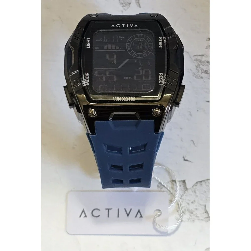 Activa X Invicta Digital Men's Watch 46mm  Blue Black ACW8130-005 Brand New